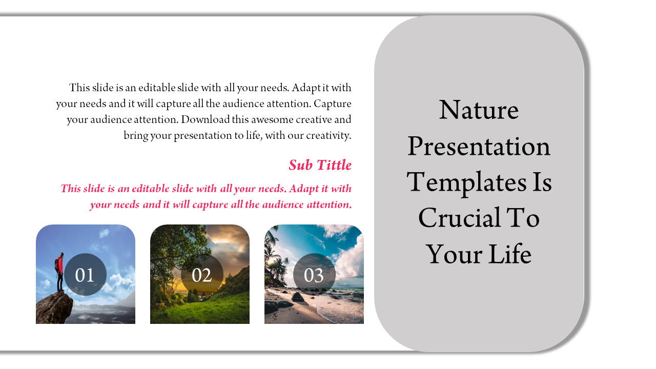 Free - Innovative Nature PowerPoint  Presentation Templates Slide Design